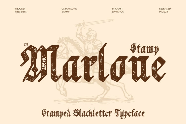 Preview of CS Marlone Stamp Font