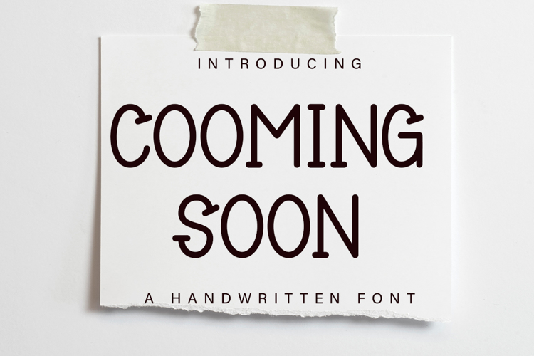 Cooming Soon Font