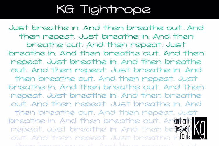 KG Tightrope Font
