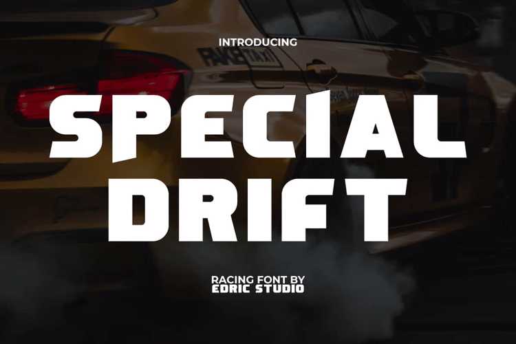 Preview of Special Drift Font