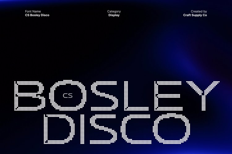 Preview of CS Bosley Disco Font