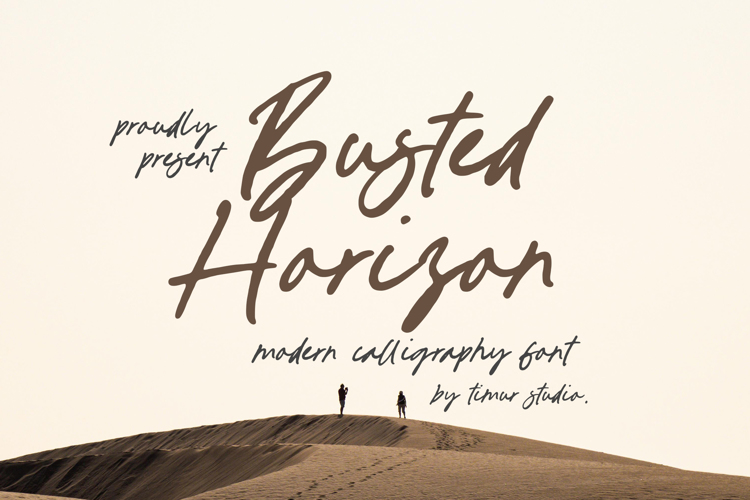 Preview of Busted Horizon Font