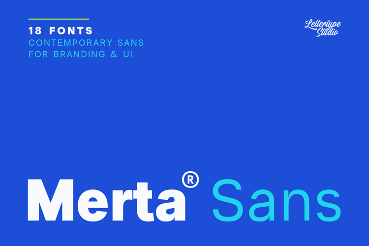Preview of Merta Sans Font
