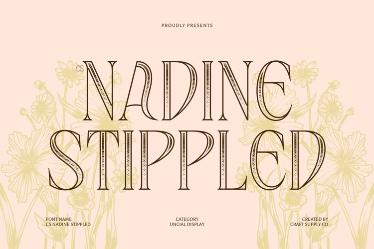 Preview of CS Nadine Stippled Font