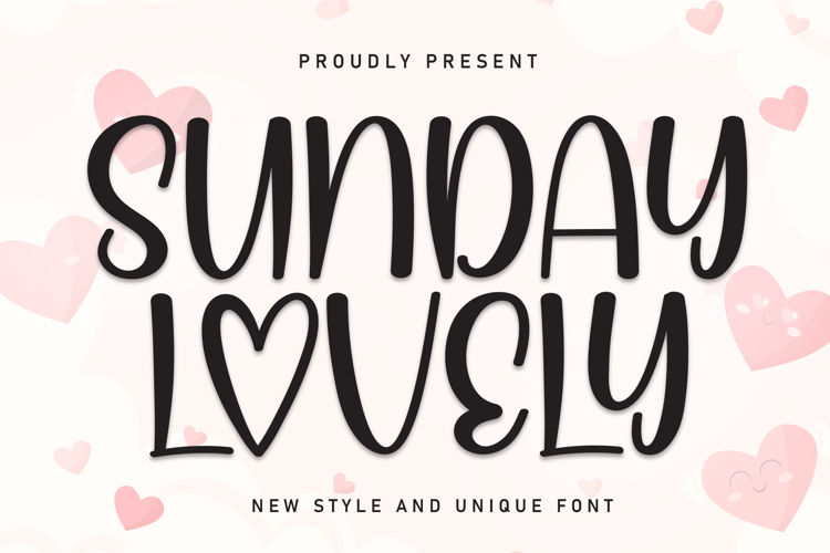 Preview of Sunday Lovely Font