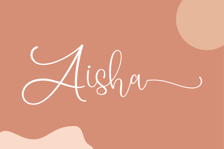 Aisha - a lovely script font
