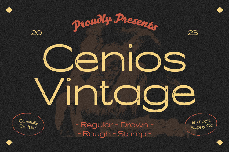 Cenios Vintage Stamp Font