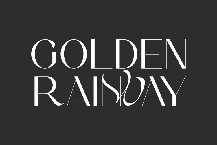 Preview of Golden Rainway Font