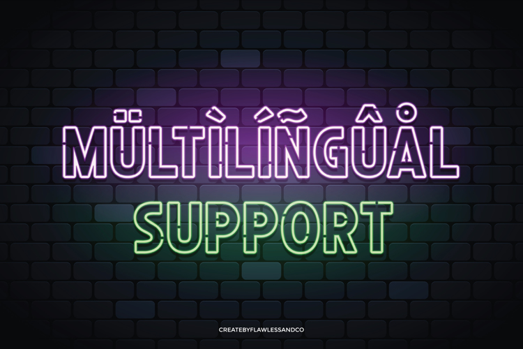 Preview of NEONISM Font