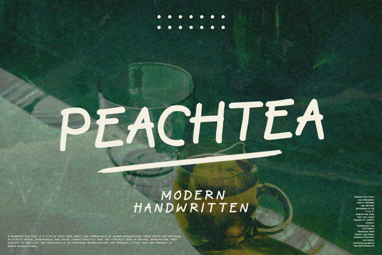 Preview of Peachtea Font