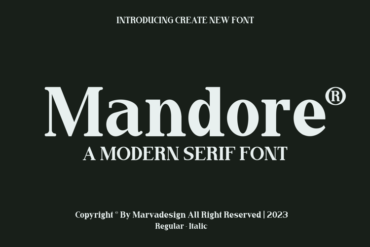 Preview of Mandore Font
