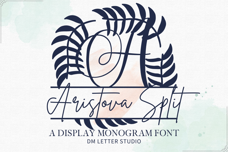 Preview of Aristova Split Monogram Font