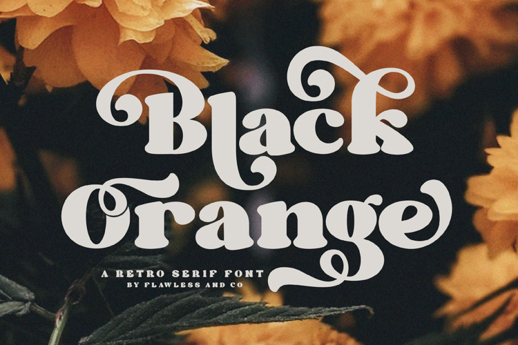 Black Orange Font