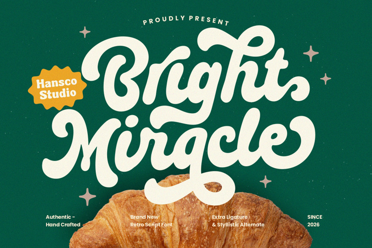Preview of Bright Miracle Font