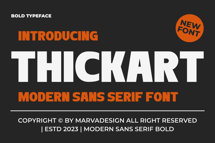 Preview of THICKART Font