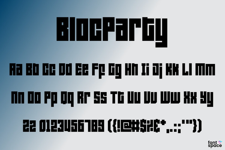 Bloc Party Font