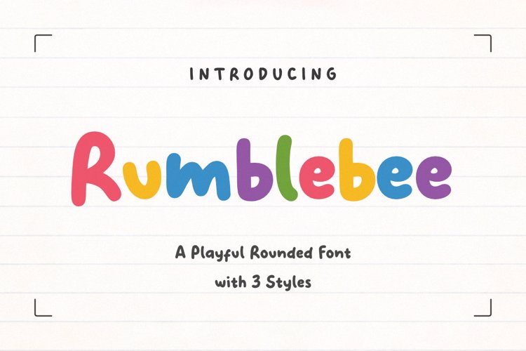 Preview of Rumblebee Font