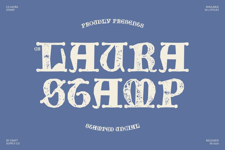 Preview of CS Laura Stamp Font
