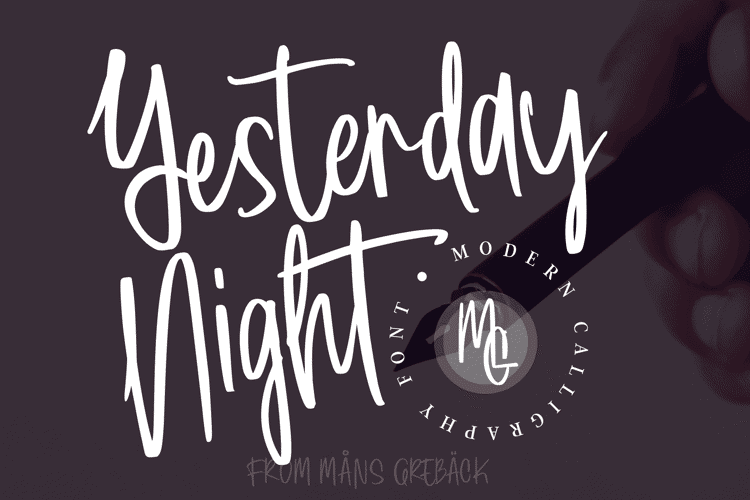 Yesterday Night Font