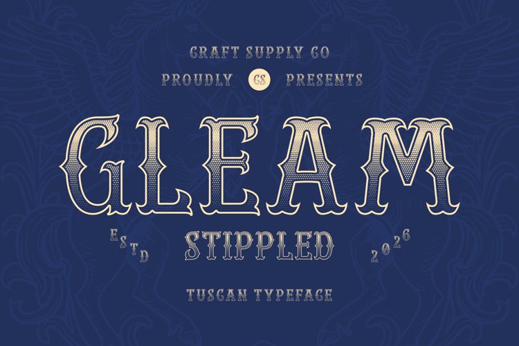 Preview of CS Gleam Stippled Font