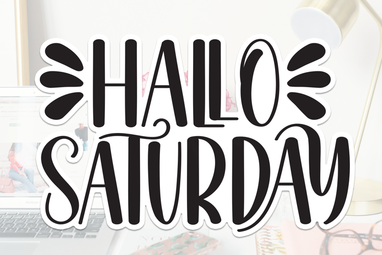Preview of Hallo Saturday Font