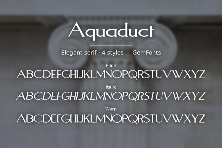 Preview of Aquaduct Font