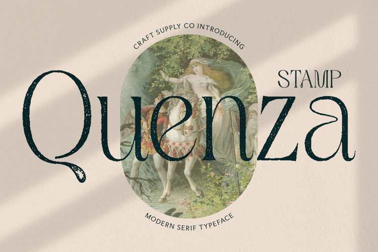 Preview of Quenza Stamp Font