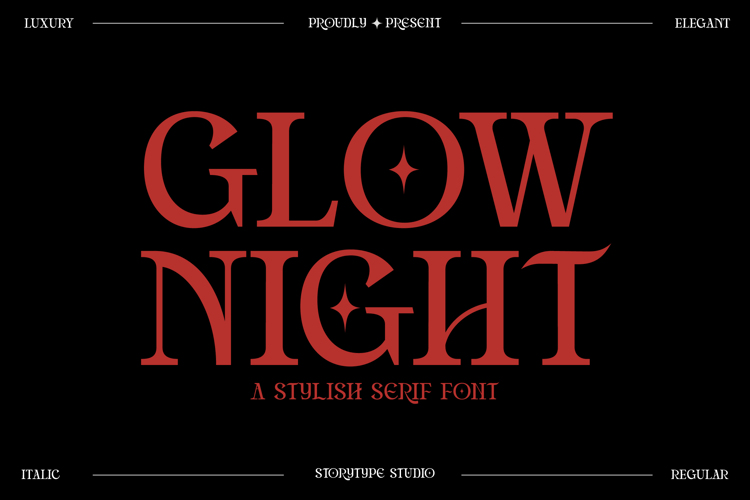 GLOW NIGHT Font