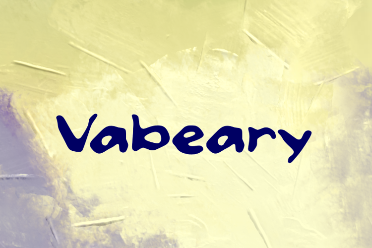Preview of v Vabeary Font