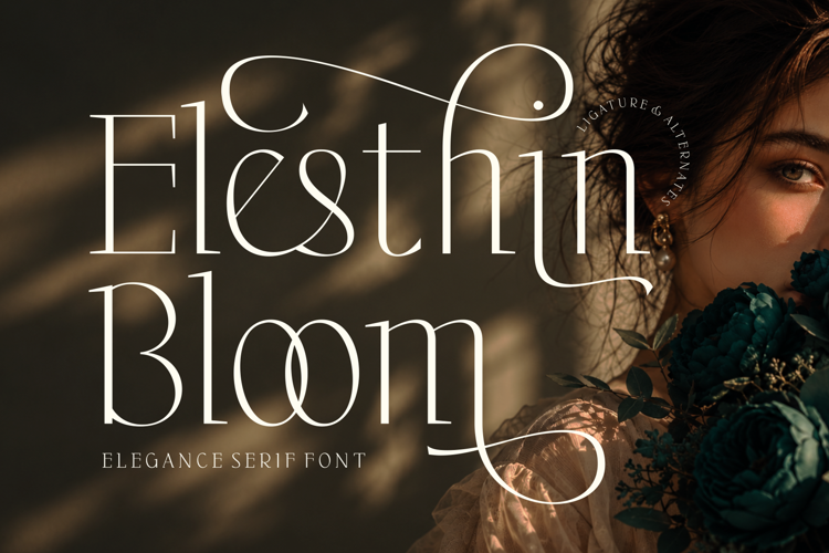 Preview of Elesthin Bloom Font