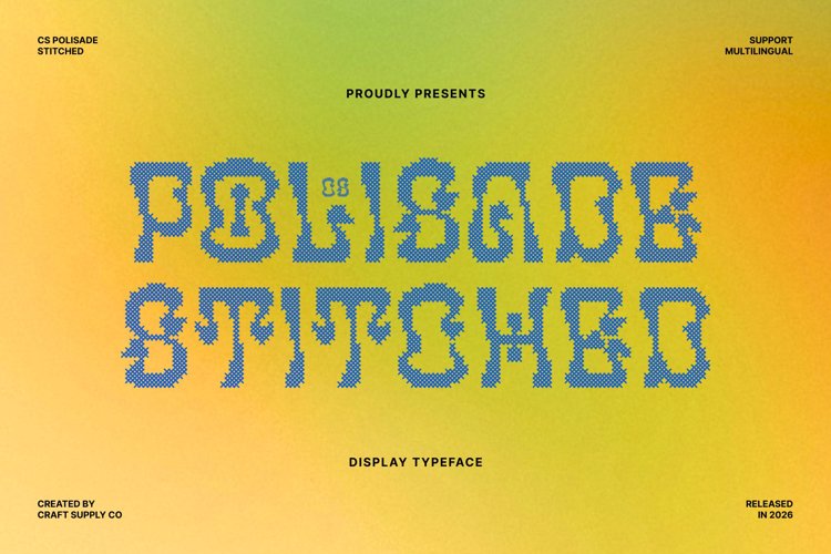 Preview of CS Polisade Stitched Font