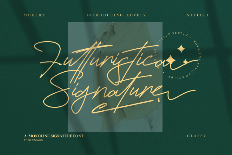 Preview of Futturistica Signature Font