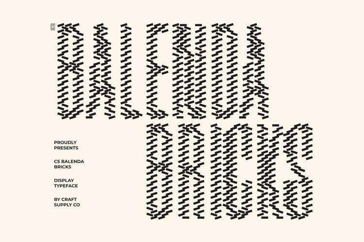 Preview of CS Balenda Bricks Font