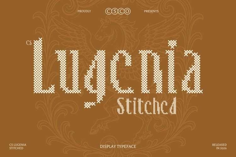 Preview of CS Lugenia Stitched Font