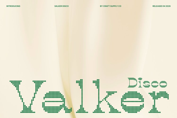 Preview of Valker Disco Font