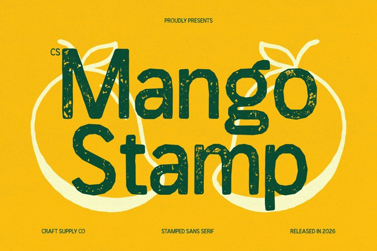 Preview of CS Mango Stamp Font