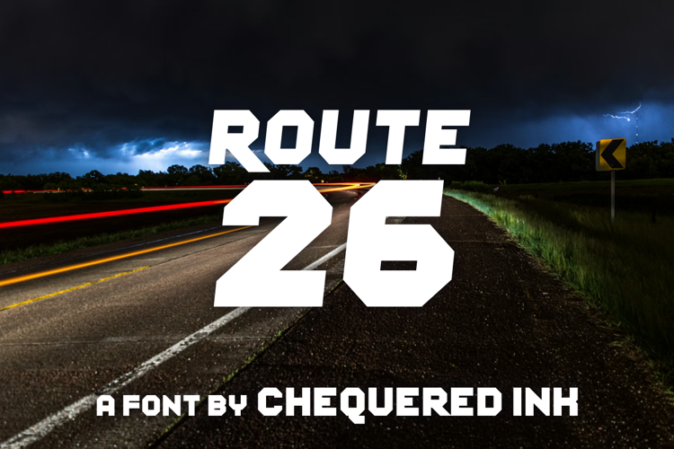Preview of Route 26 Font