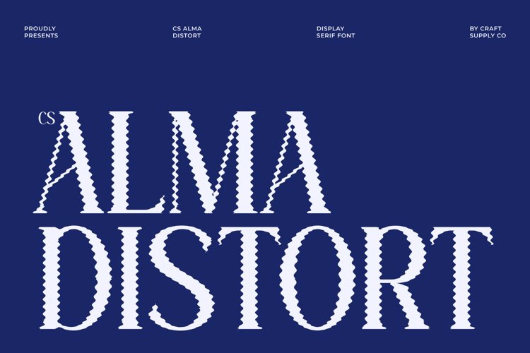 Preview of CS Alma Distort Font