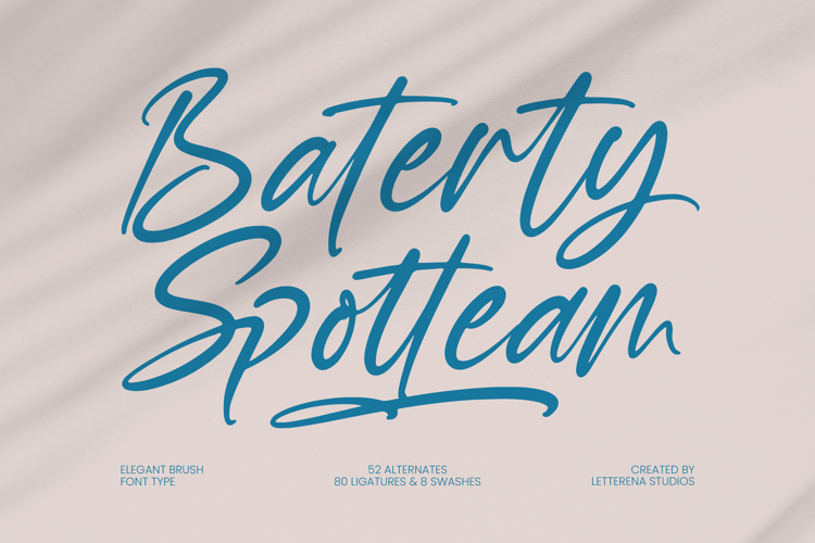Preview of Baterty Spotteam VERSION Font