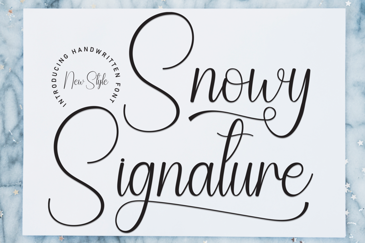 Snowy Signature Font