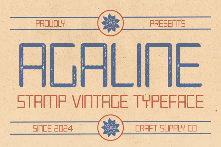 Agaline Stamp Font