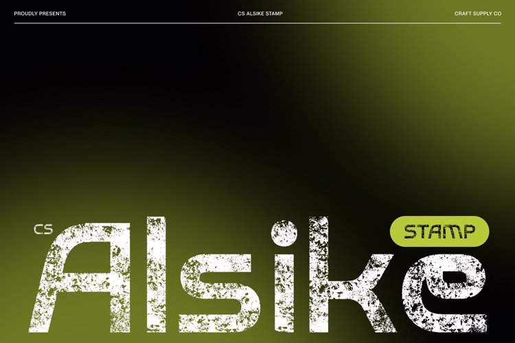 Preview of CS Alsike Stamp Font