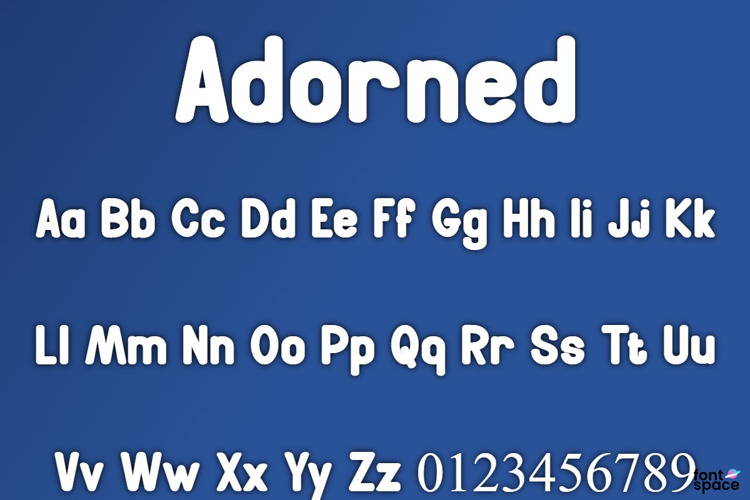 Preview of Adorned Font