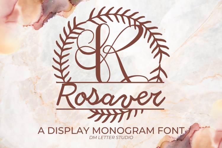 Preview of Rosaver Split Monogram Font