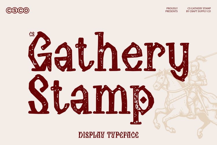 Preview of CS Gathery Stamp Font