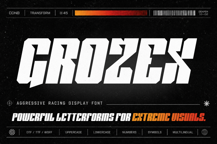 Preview of Grozex Font