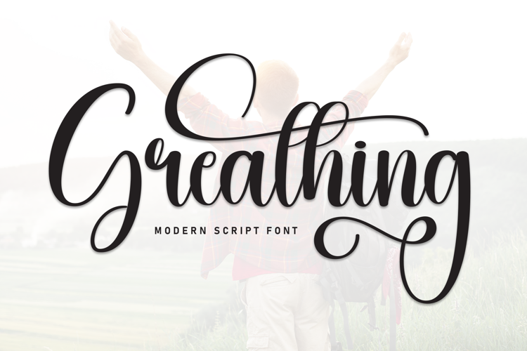 Preview of Greathing Font