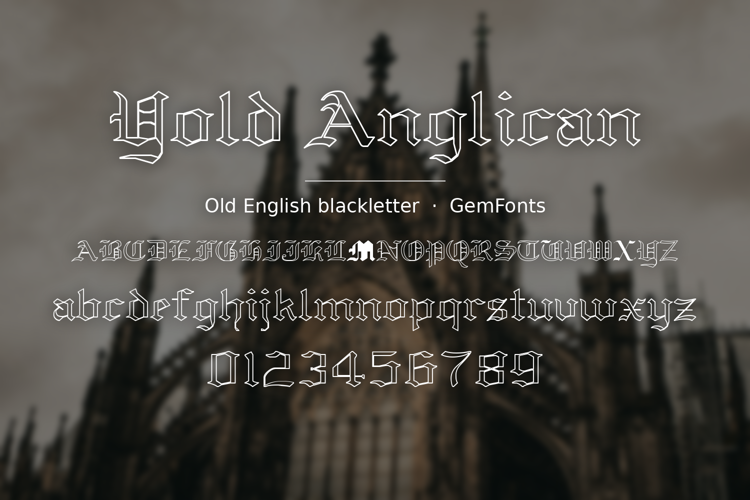 Preview of Yold Anglican Font