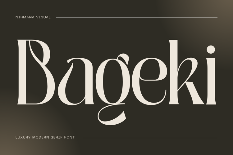 Preview of Bageki Luxury Font