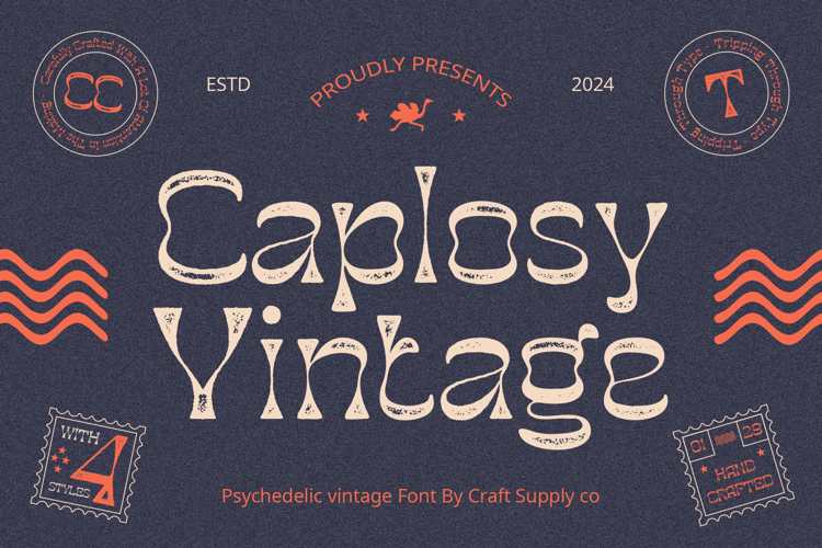 Caplosy Vintage Stamp Font